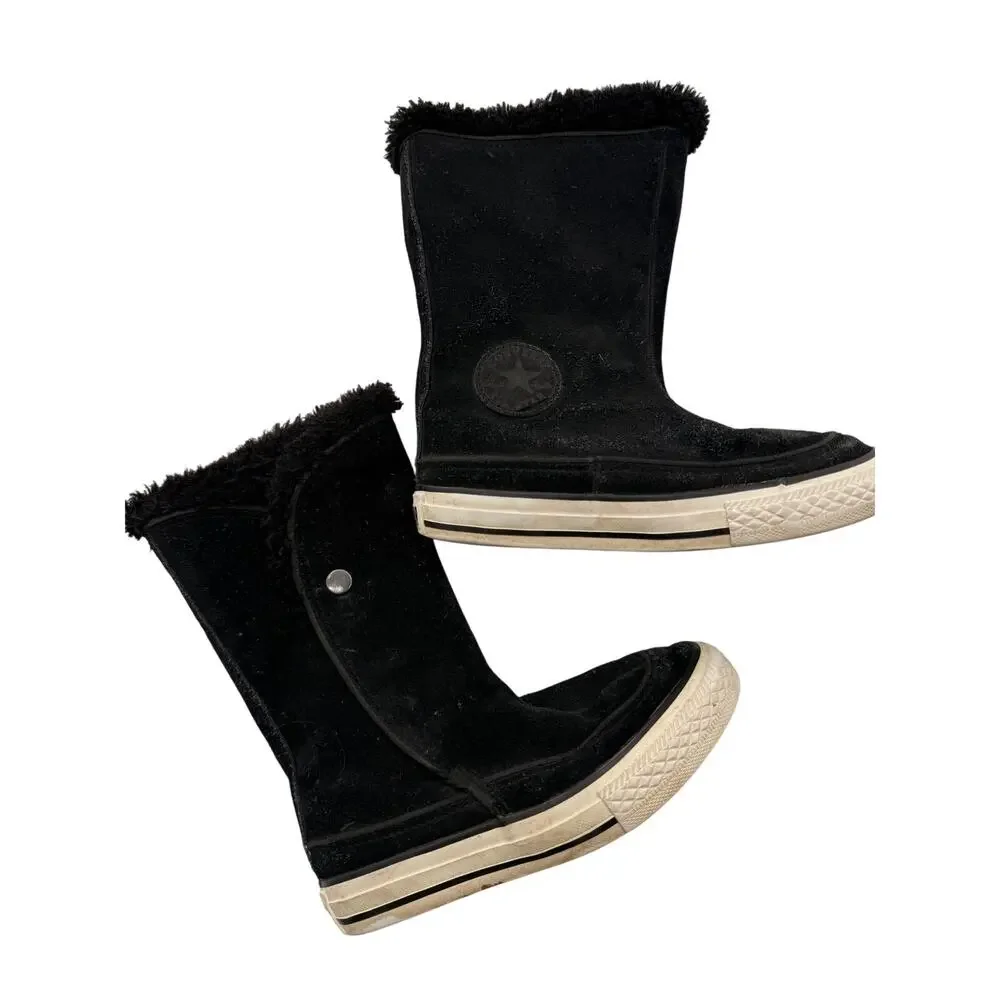 Converse Kids Black All Star CT Beverly Sneaker Boots Girls 11